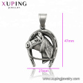 33888 xuping Best selling black gun color Stainless Steel jewelry horse head pendant